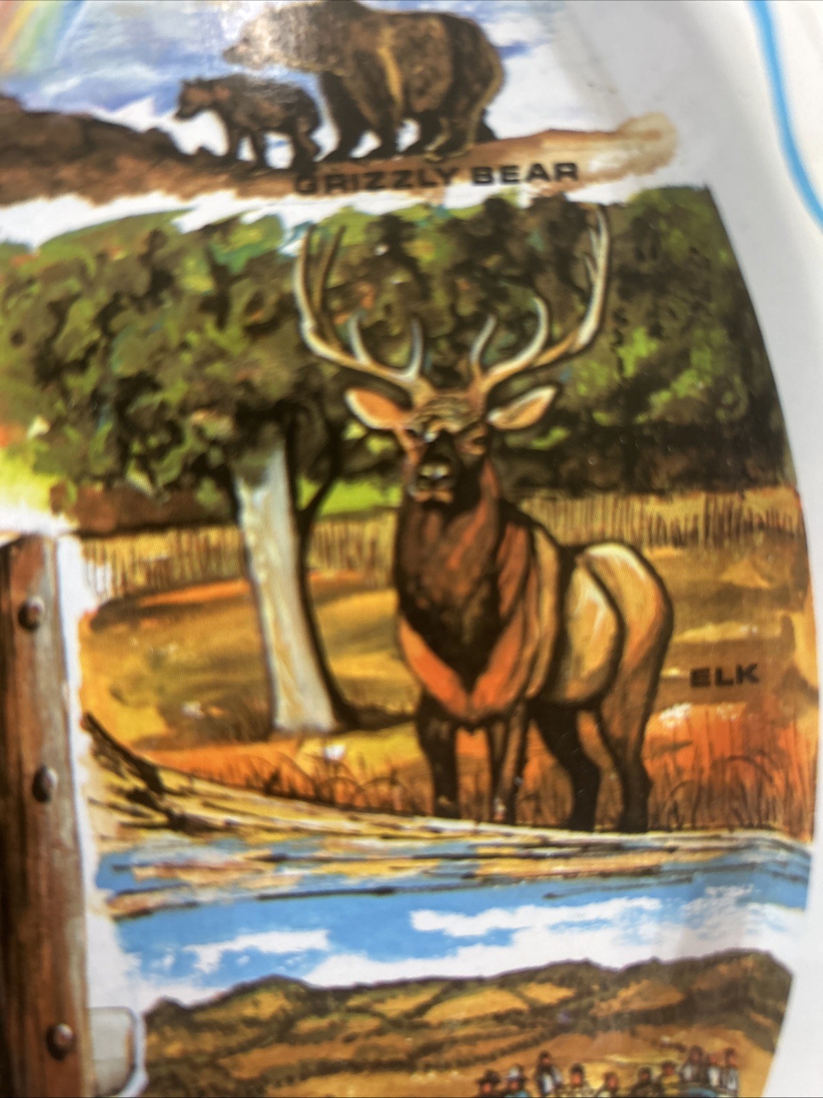 Ken Haag Yellowstone Metal Tray VTG 1960s Souvenir Art Scenic Collectible