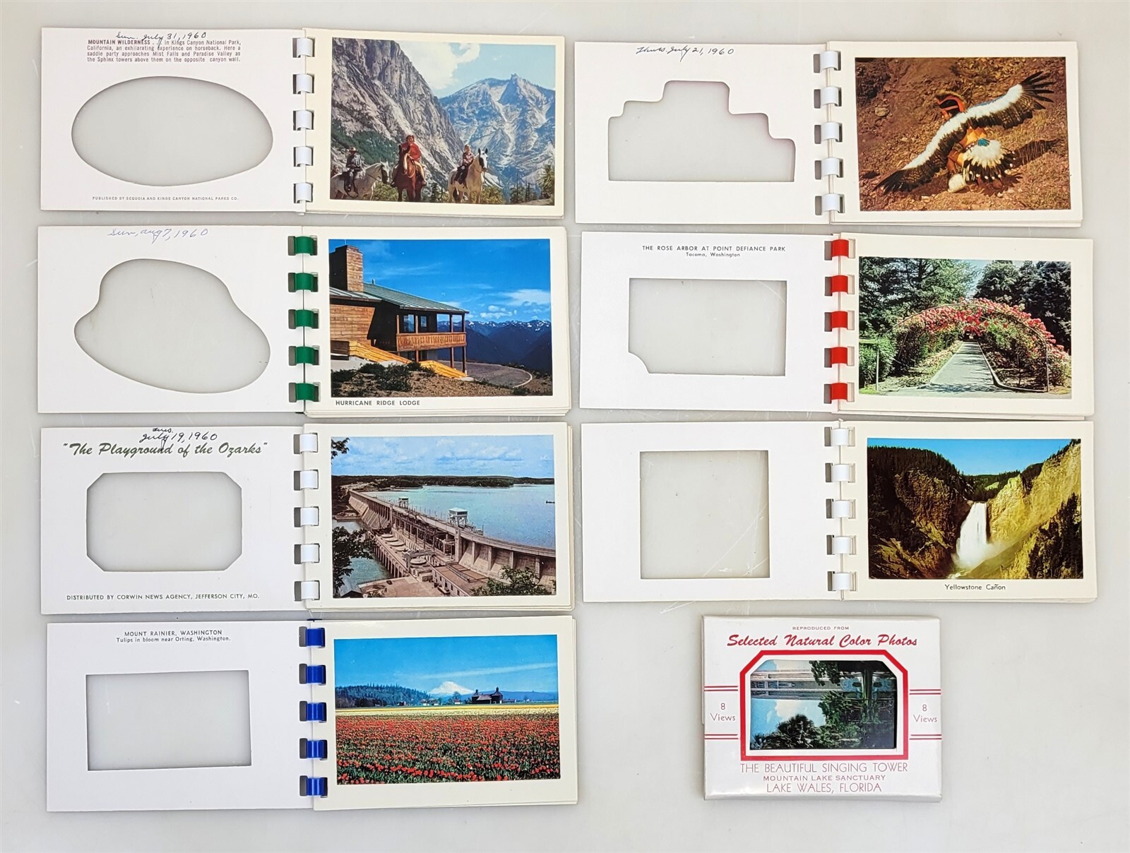 14 – 1960’s National Parks Souvenir State Photo Booklets 2-3/4″ x 4″ ~ T376
