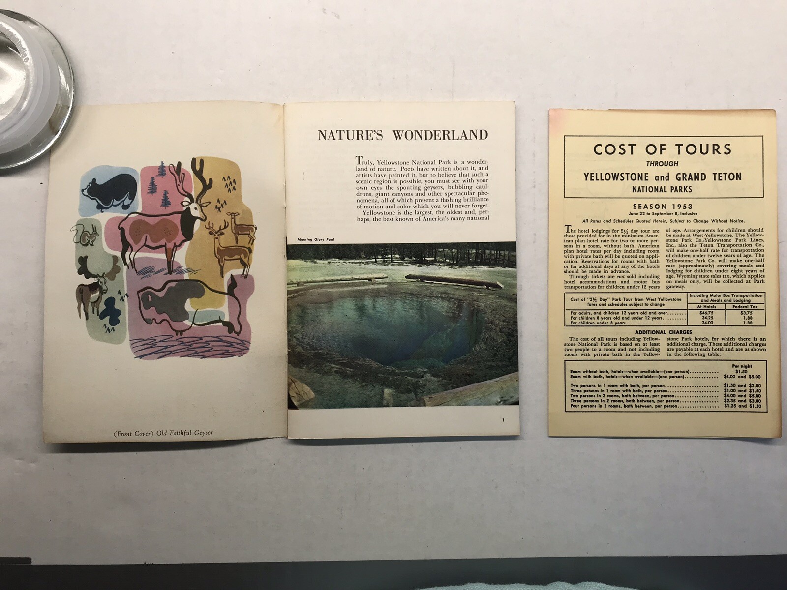 1953 Yellowstone and Grand Teton National Parks Union Pacific Railroad Brochure
