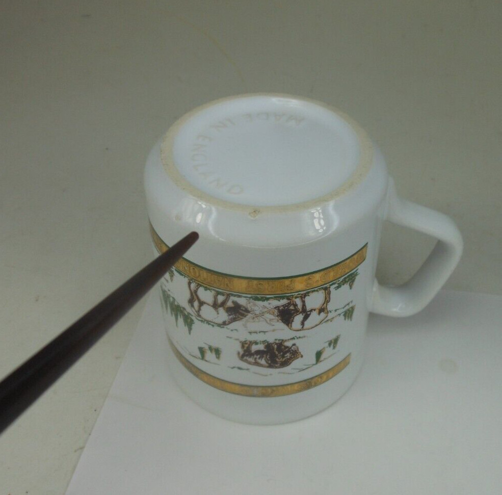 Vintage Mug Yellowstone National Park Buffalo Bear Coffee Cup