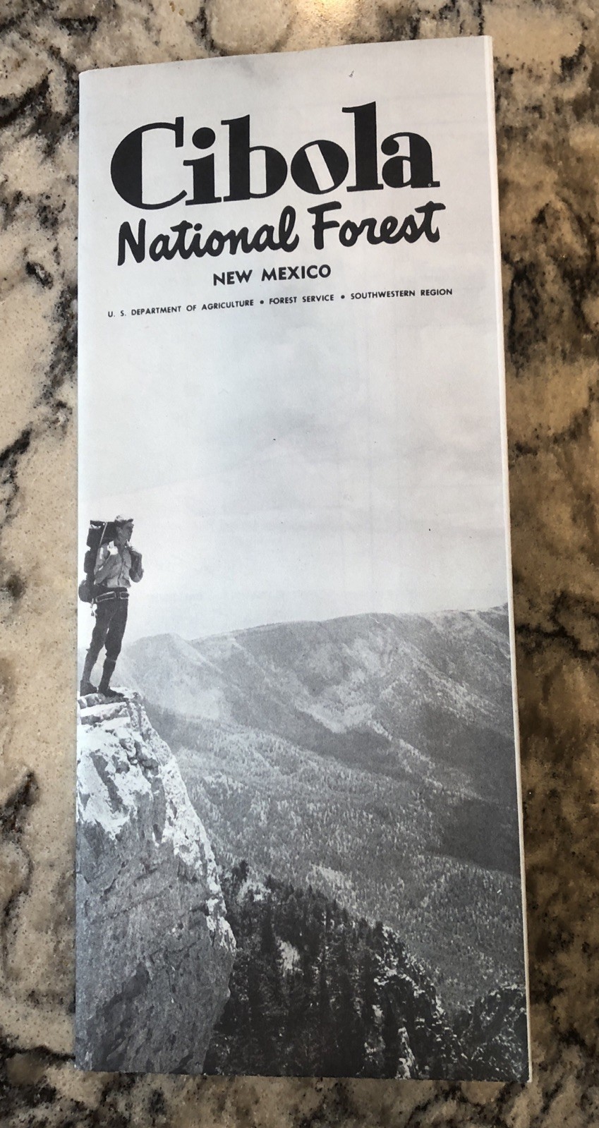 Vintage 1968 Cibola National Forest Map 32”x28” NOS