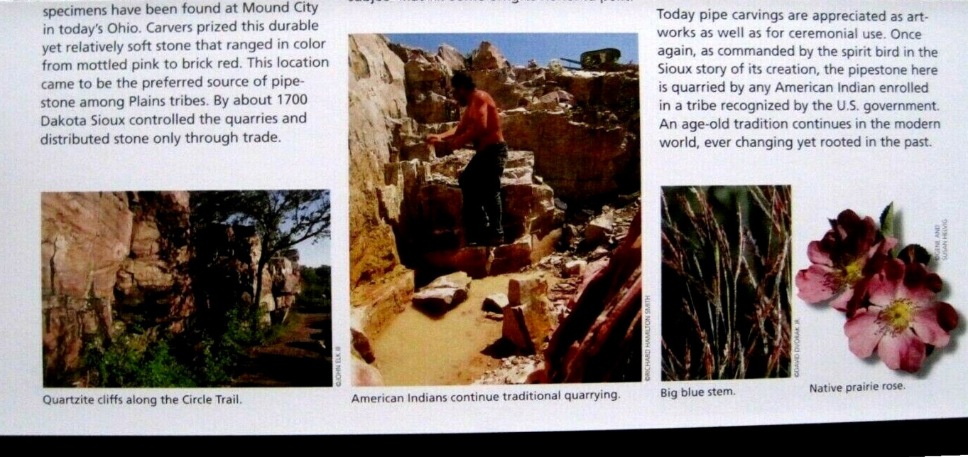 Pipestone National Monument National Park Service Unigrid Brochure Map