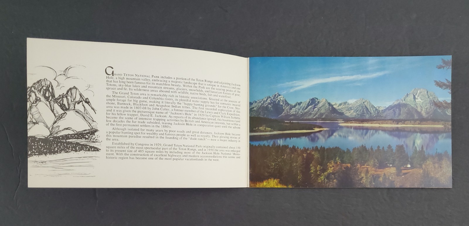 1960s Jackson Hole Wyoming WY Grand Teton National Park Vtg Photo Travel Booklet