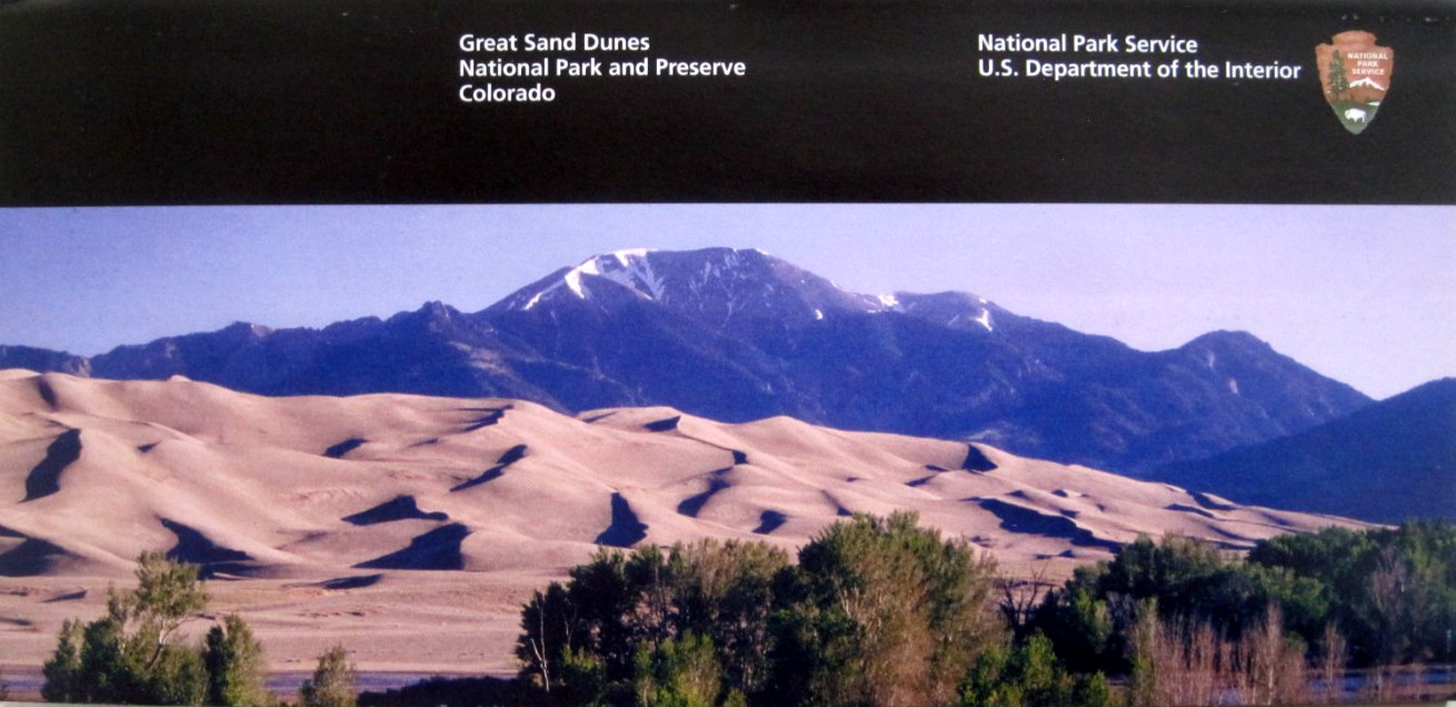 Great Sand Dunes National Park Colorado Park Service Unigrid Brochure Map