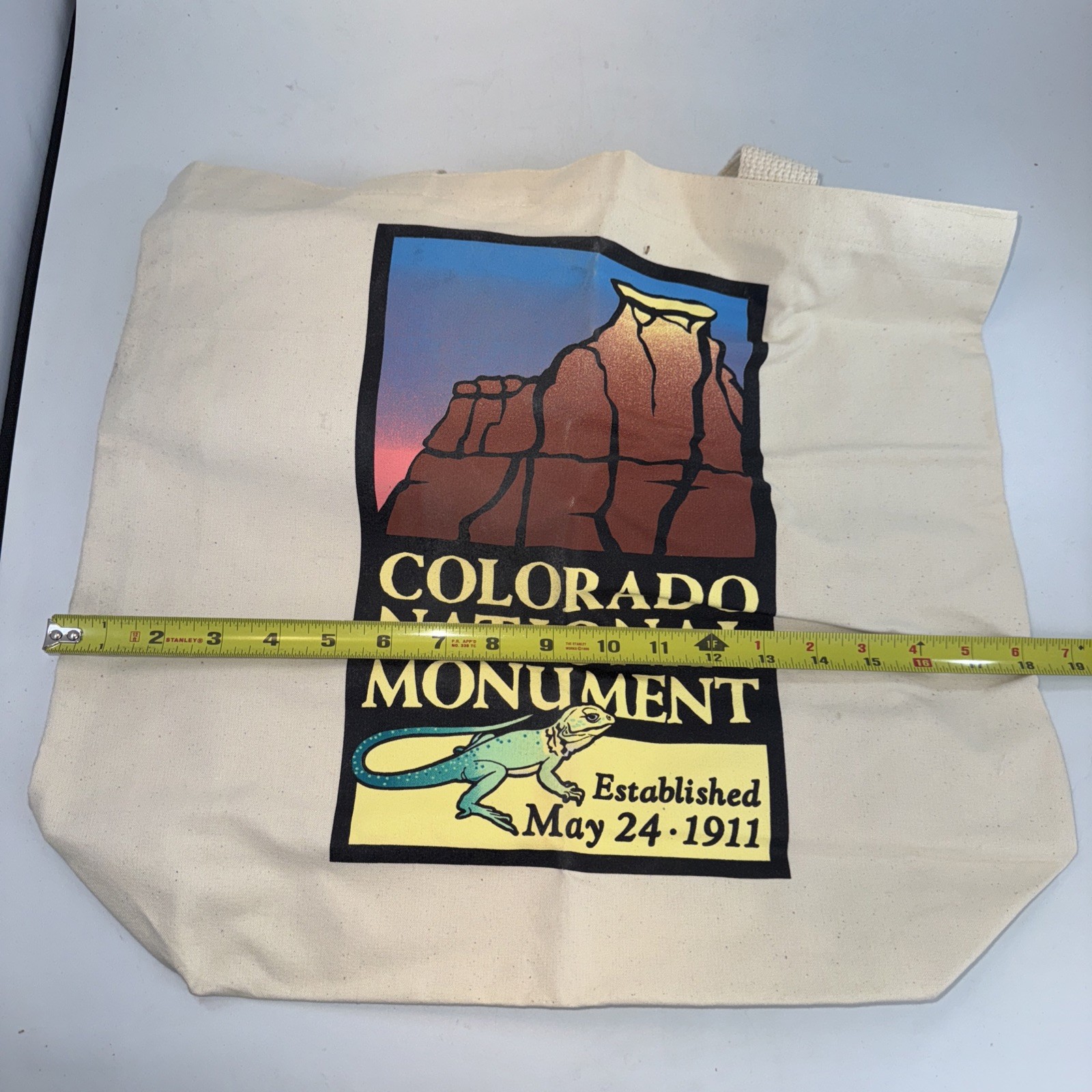 Vintage Colorado National Monument Canvas Tote Bag 1996 National Park NOS