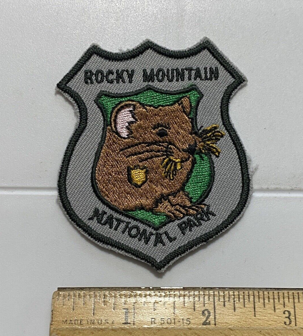Rocky Mountain National Park Pika Mammal Souvenir Green Embroidered Patch Badge
