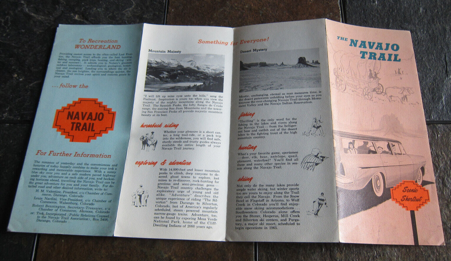 Vintage Brochure The Navajo Trail Scenic Vacationway Arizona New Mexico