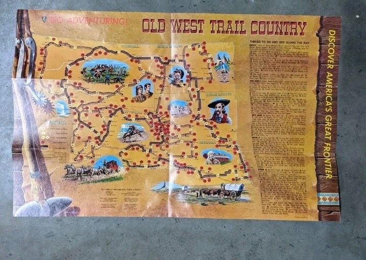 Lot Of 2 Vintage Vacation Brochure Yellowstone Old West Trail Western States