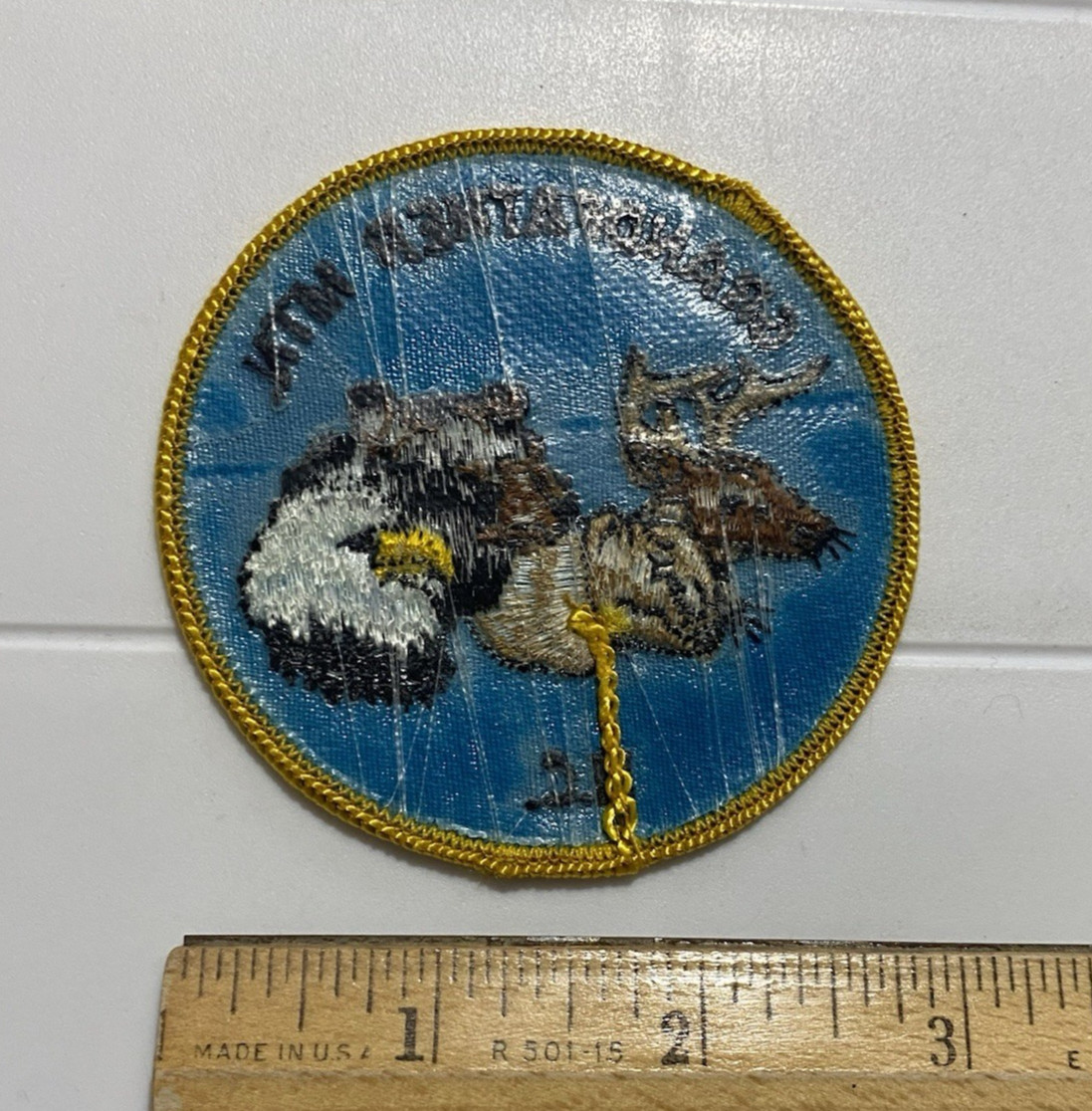 Grandfather Mountain North Carolina Eagle Bear Deer Bobcat Round Souvenir Patch