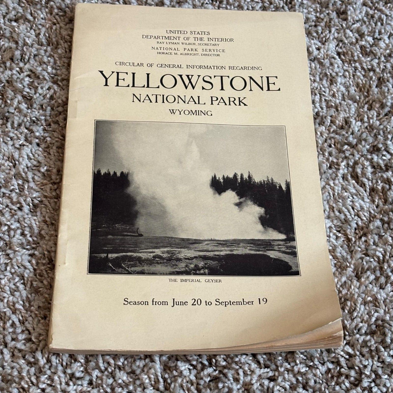 1930s Yellowstone Circular Guidebook Set Wyoming California Vtg Ephemera RARE