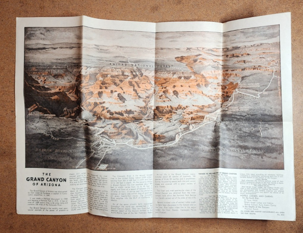 STORY OF THE GRAND CANYON OF ARIZONA Book BY FRED HARVEY 1921 Book & Poster