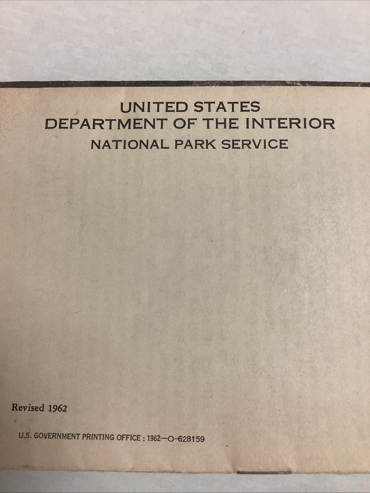 Yellowstone National Park – Vintage Original Brochure/Map – 1962