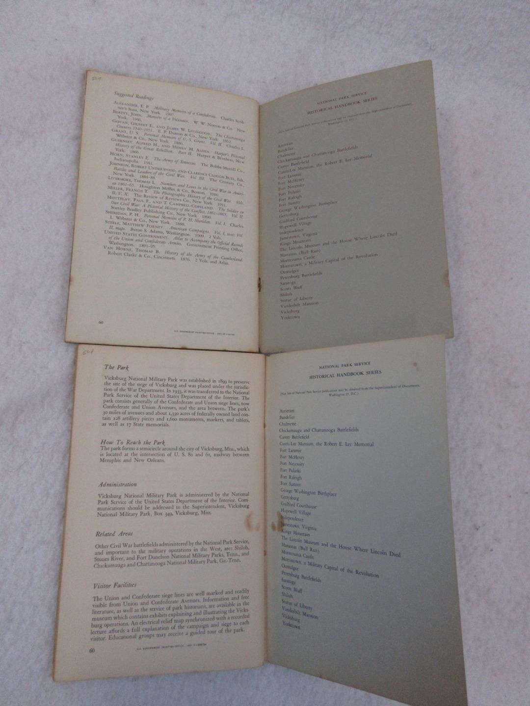 Lot 2 CIVIL WAR NATIONAL MILITARY PARK Guides Chickamauga Chattanooga Vicksburg