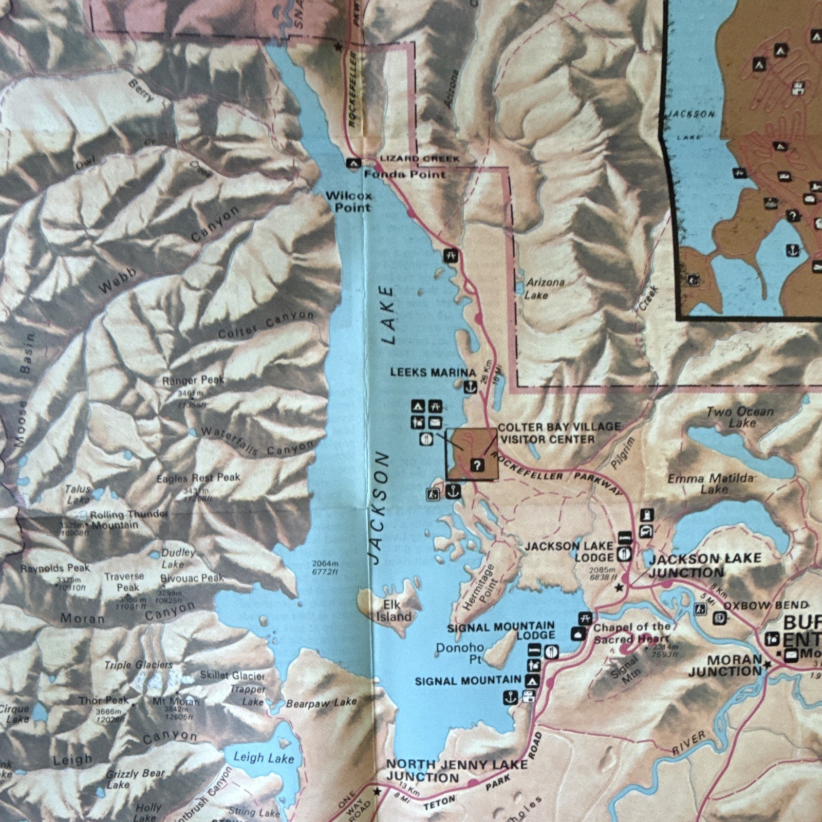 13 Yellowstone & Grand Teton National Park Fold-Out Maps/Brochures 1972-77.