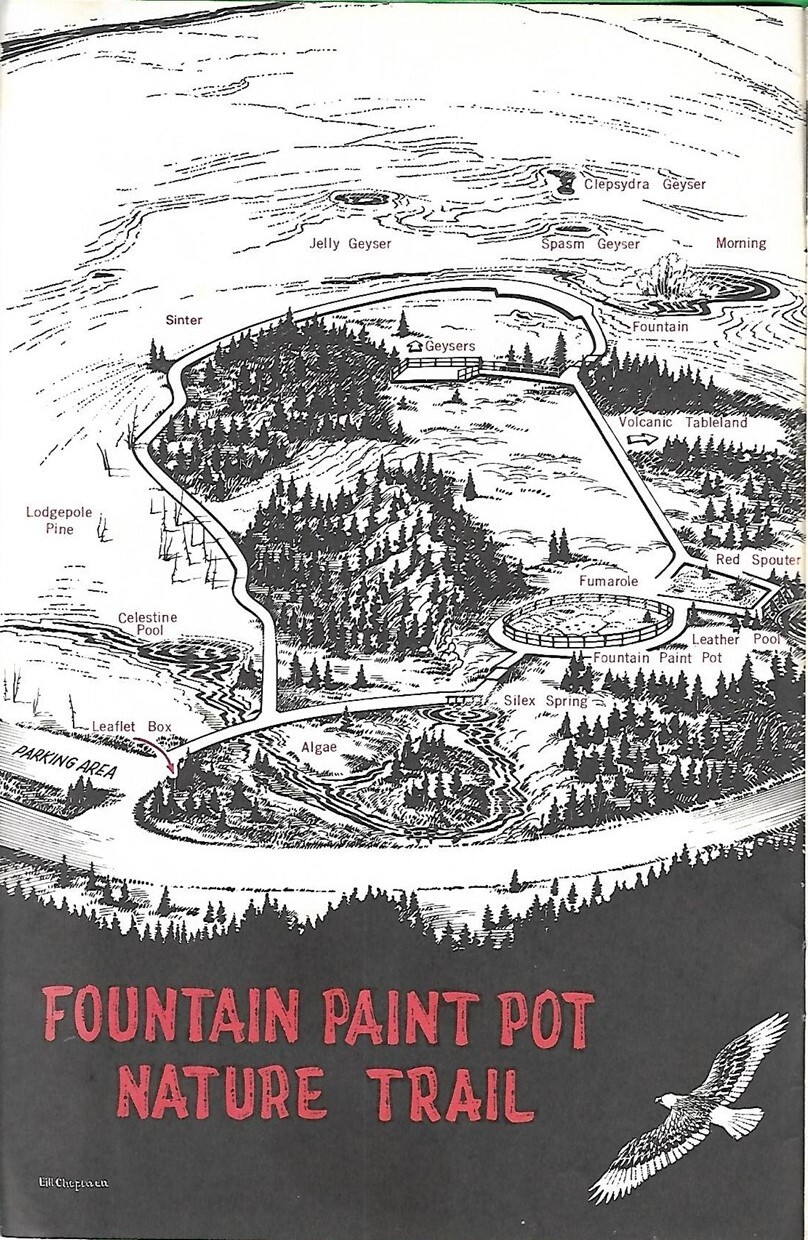 Bklt Bill Chapman Artwork FOUNTAIN PAINT POT NATURE TRAIL Yellowstone Nat’l Park