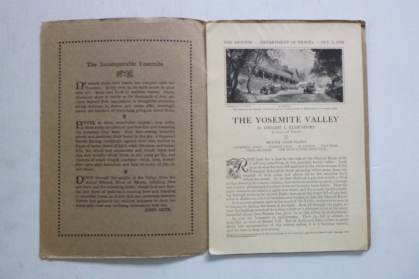 The Yosemite Valley, The Mentor Vol 4 #16 (Booklet, 1916)