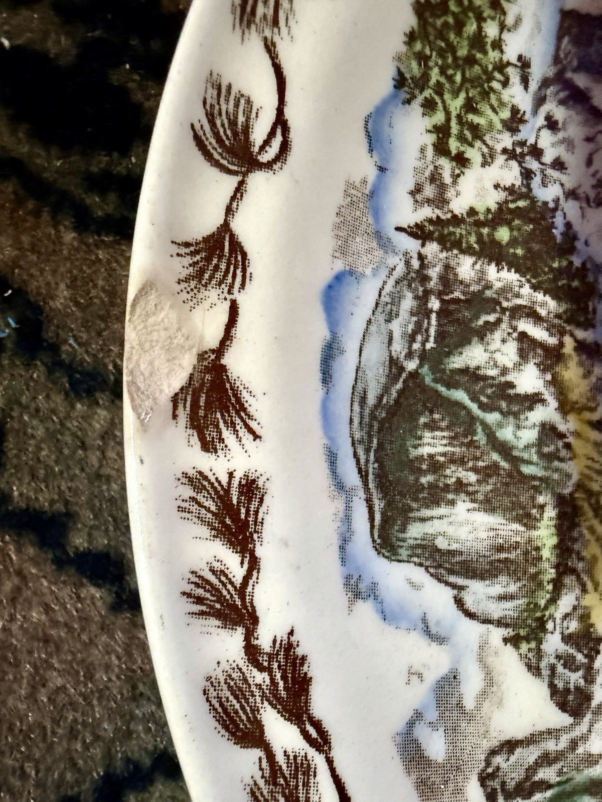 Vernon Kilns Yosemite National Park California Souvenir Decorative Plate
