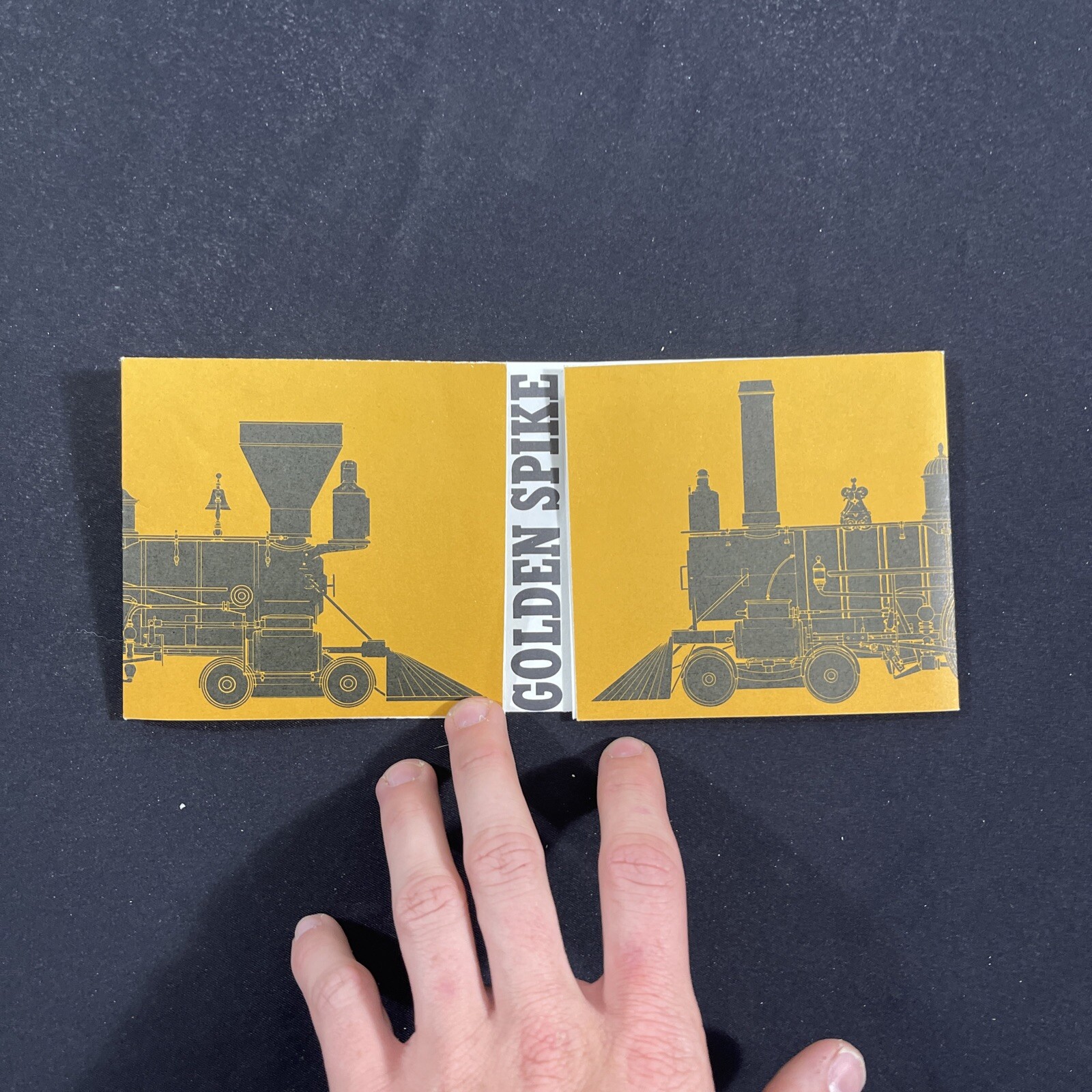 Vtg Golden Spike 1969 Centennial Brochure Foldout Info Railroad Train Guide Map