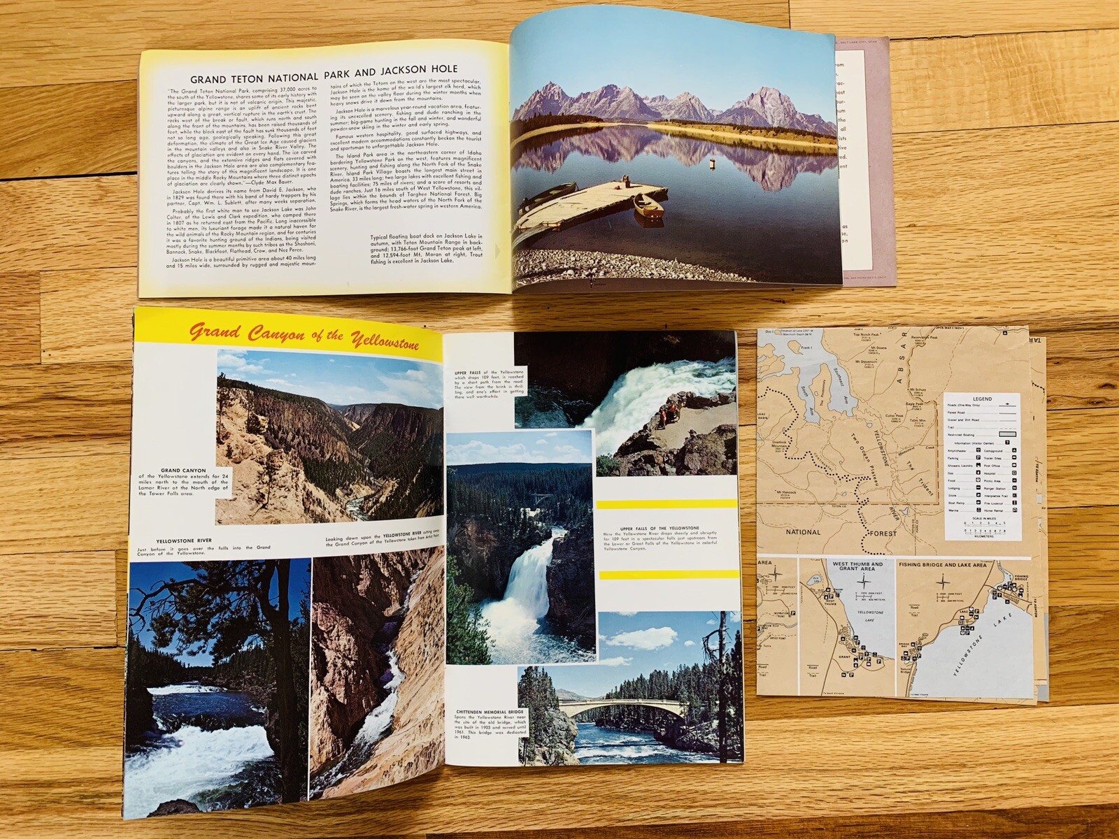 2 Vintage Yellowstone National Park Travel Guides 1954 And 1977 Grand Teton