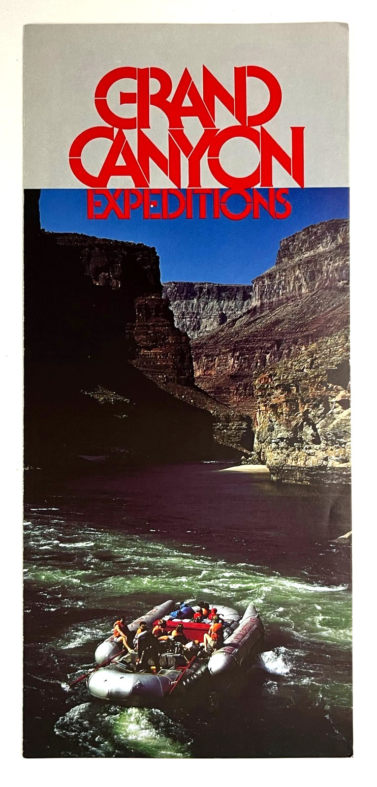 1980s Grand Canyon National Park Expeditions Raft Hiking Vintage Travel Brochure