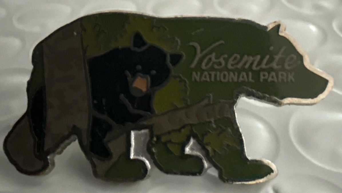 Yosemite National Park California Bear Hat Lapel Pin Travel Souvenir