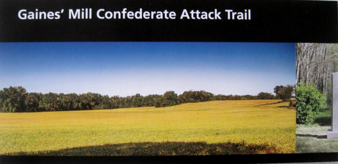 Gaines’ Mill Confederate Attack Trail National Park Service Unigrid Brochure Map
