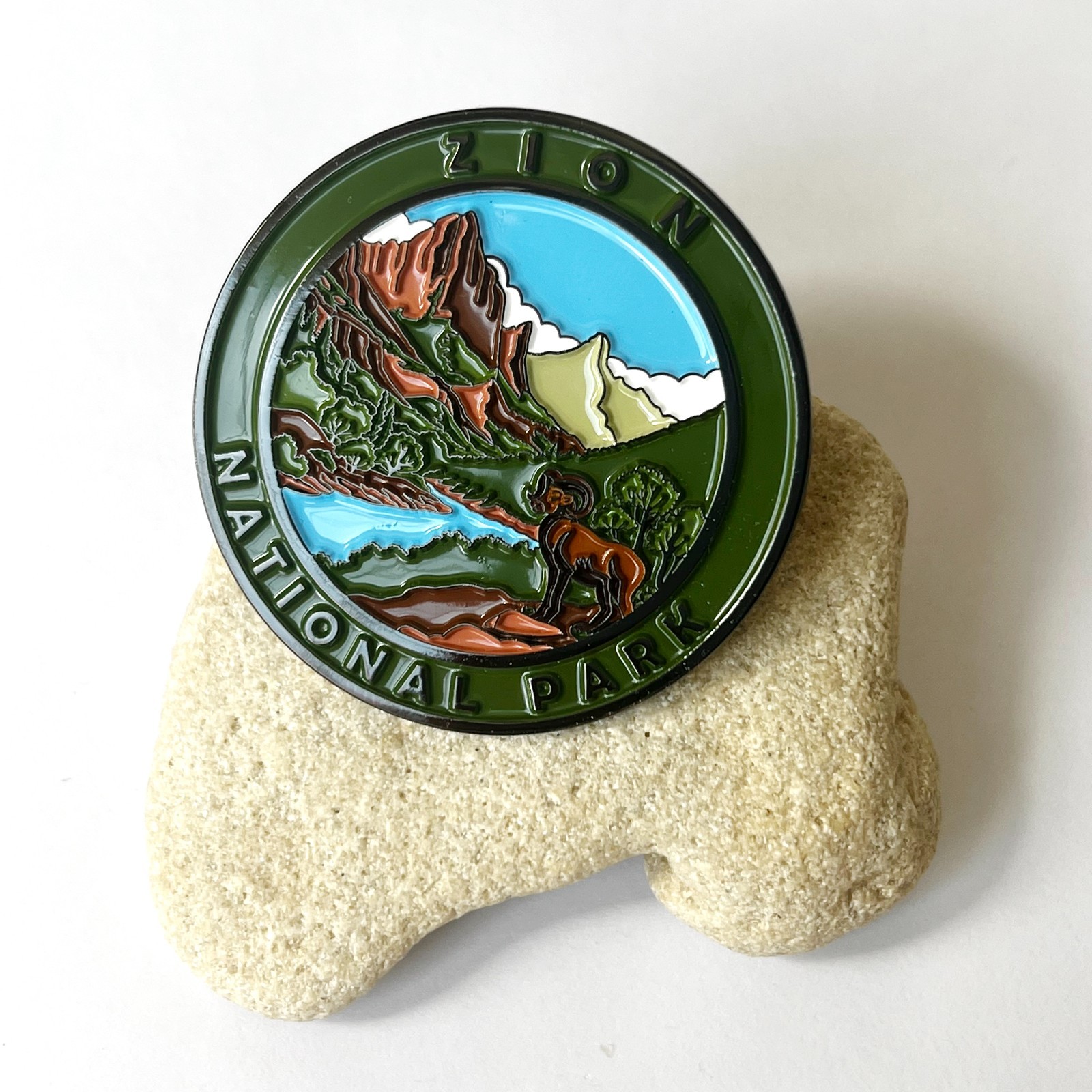 Cre8Travel Zion National Park Collectible Magnet – Watchman Overlook Bighorn NEW