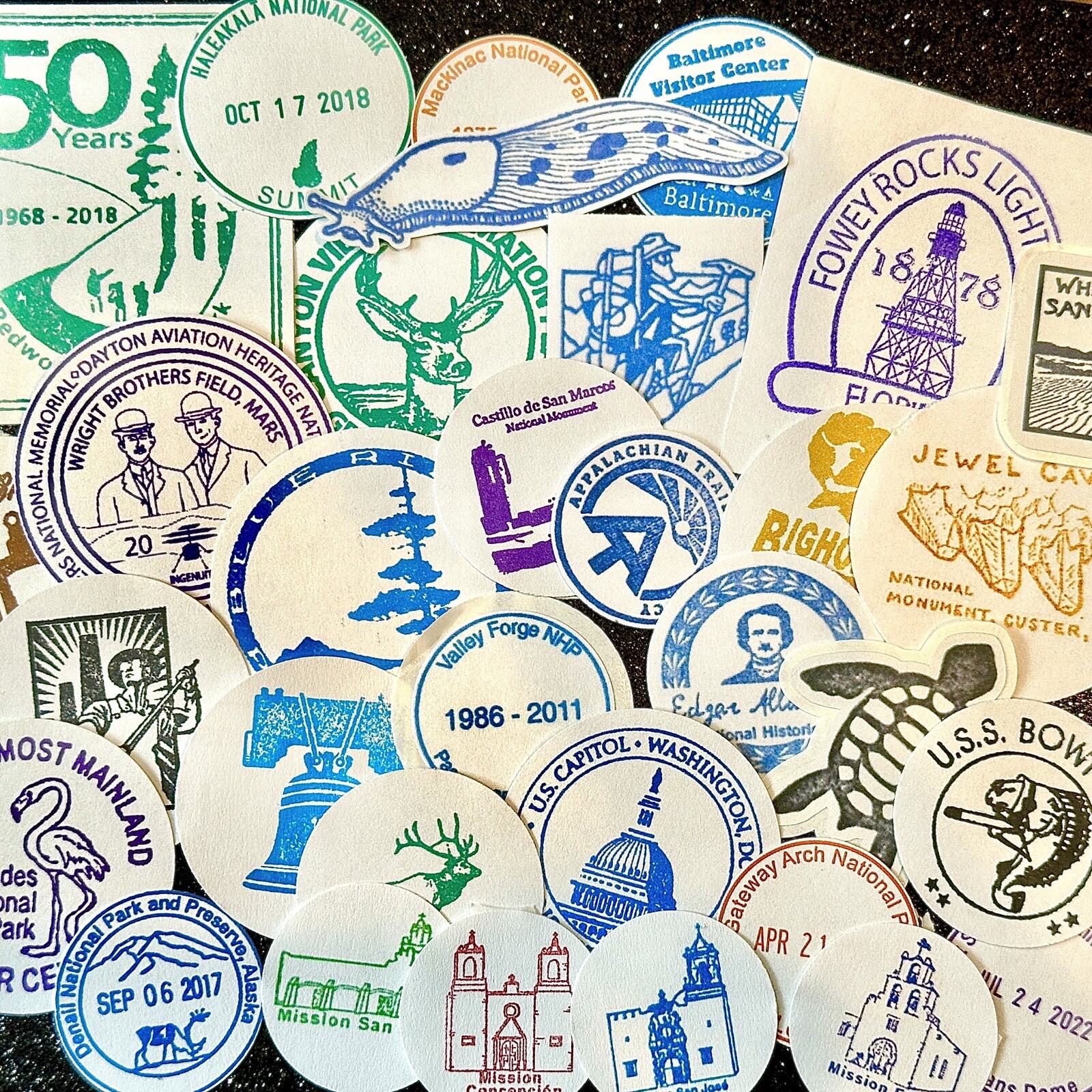 National Park Passport Cancellation Stamp Stickers- Passport Stickers