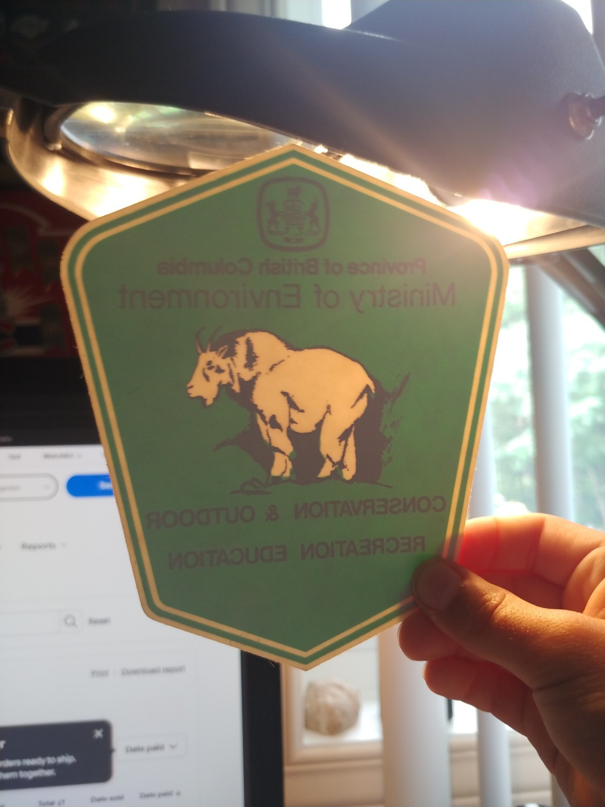 ( BC BRITISH COLUMBIA FISHING HUNTING WILDLIFE RANGER EDUCATION STICKER DECAL )