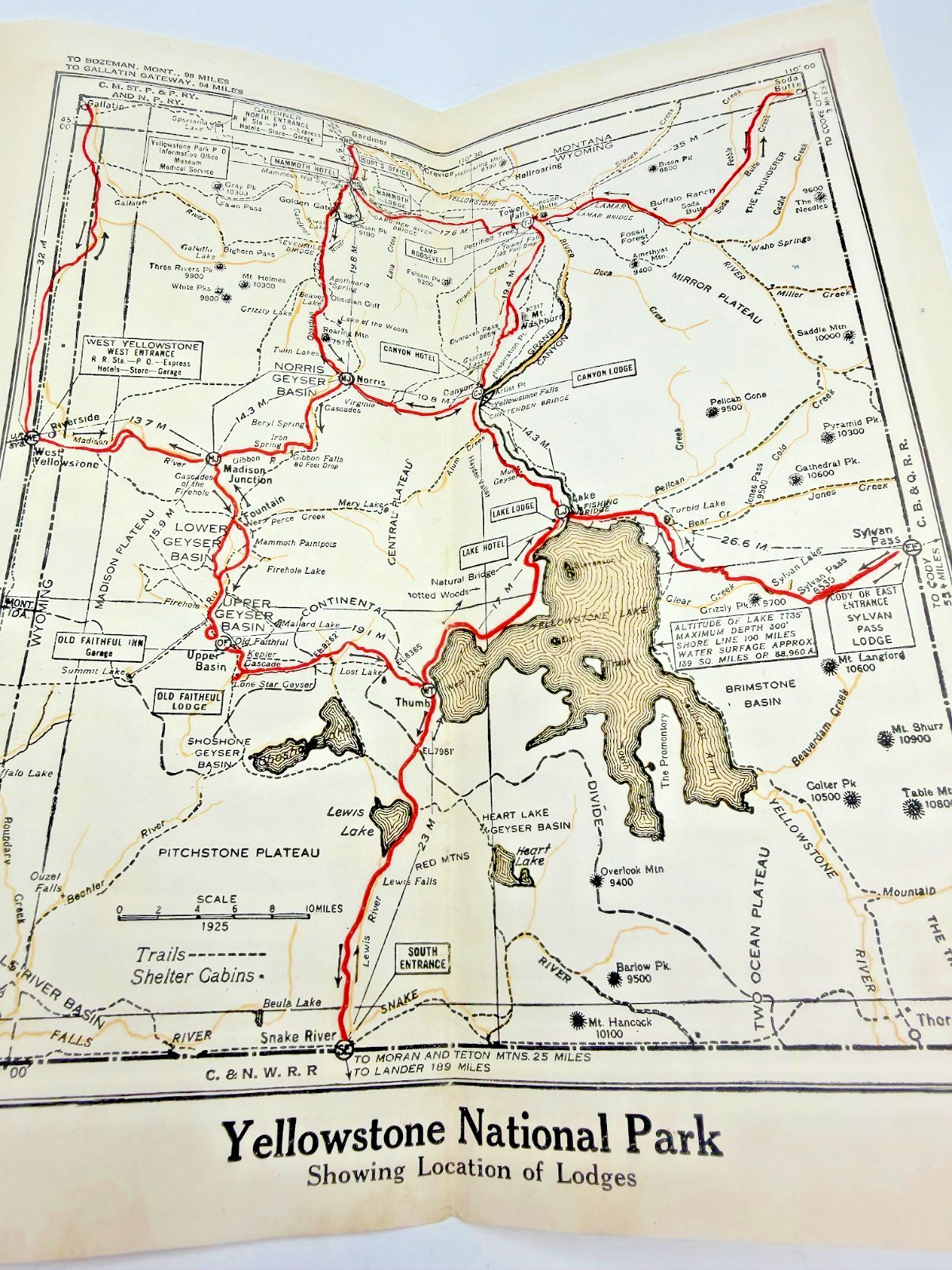 1920’s Yellowstone Park Brochure w/ Maps