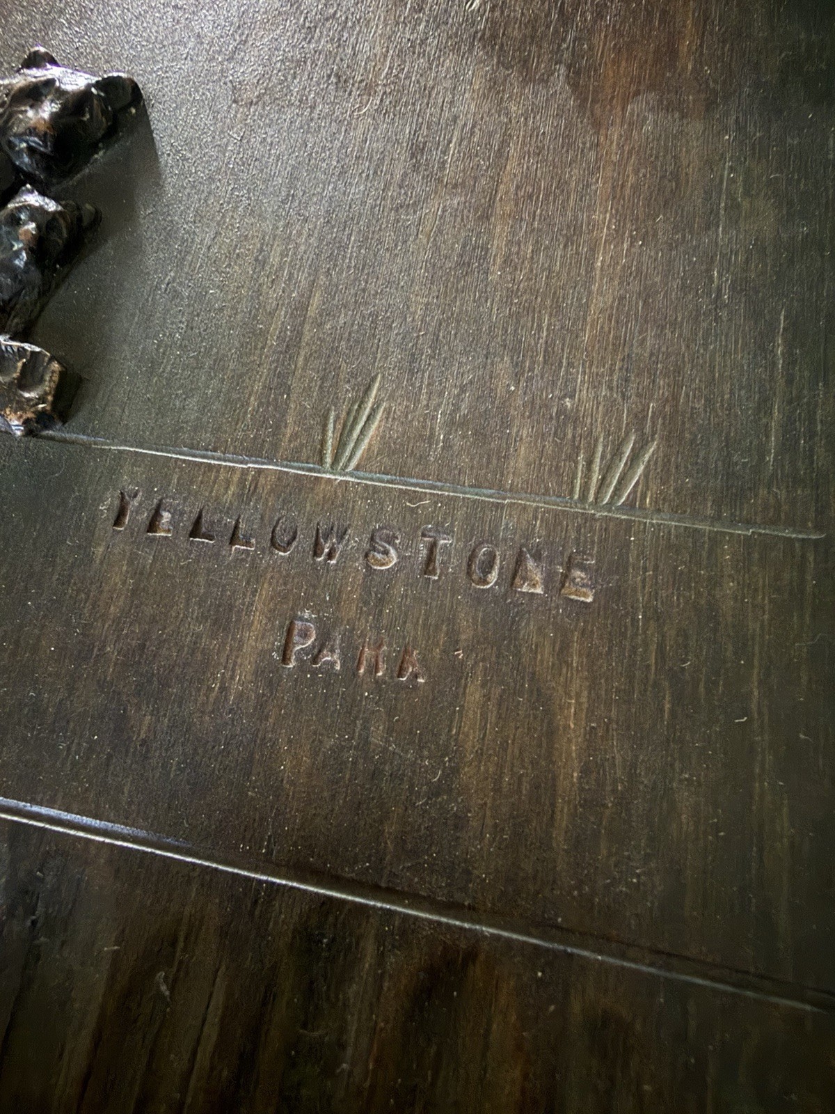 Vintage Carved Wood Scrapbook – Yellowstone National Park