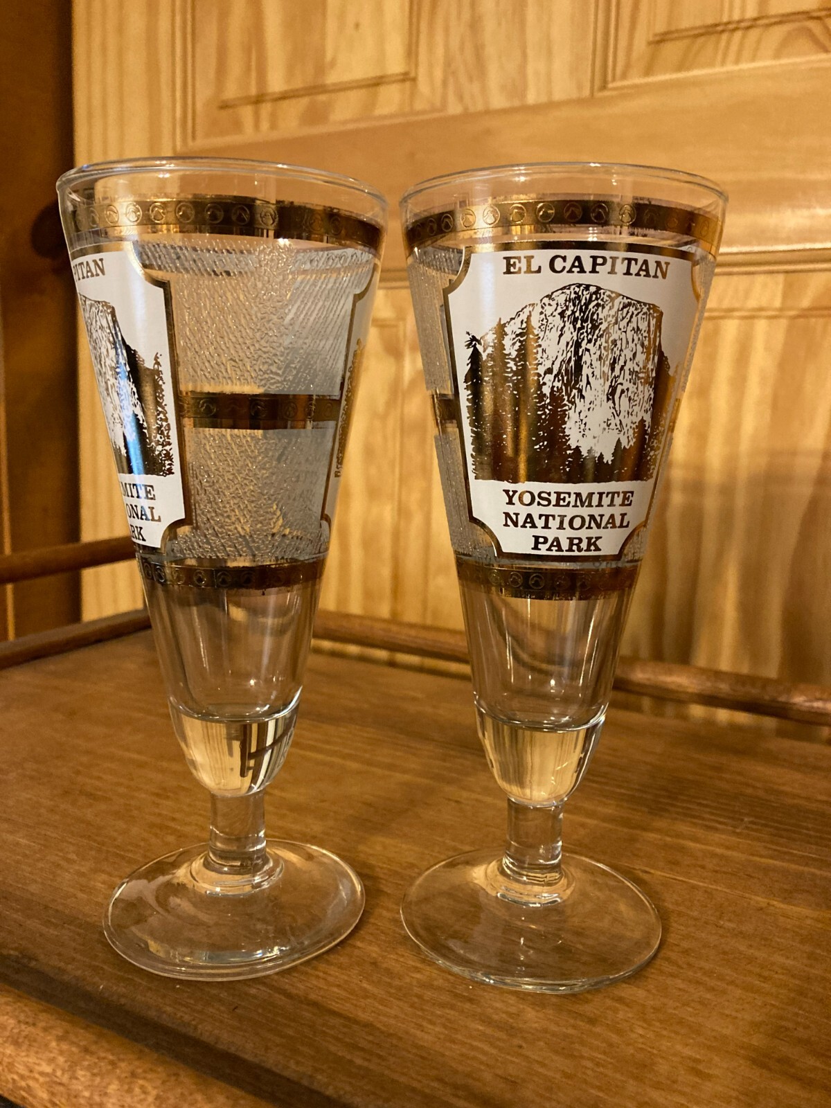 Yosemite National Park Service NPS Half Dome El Capitan California vintage glass