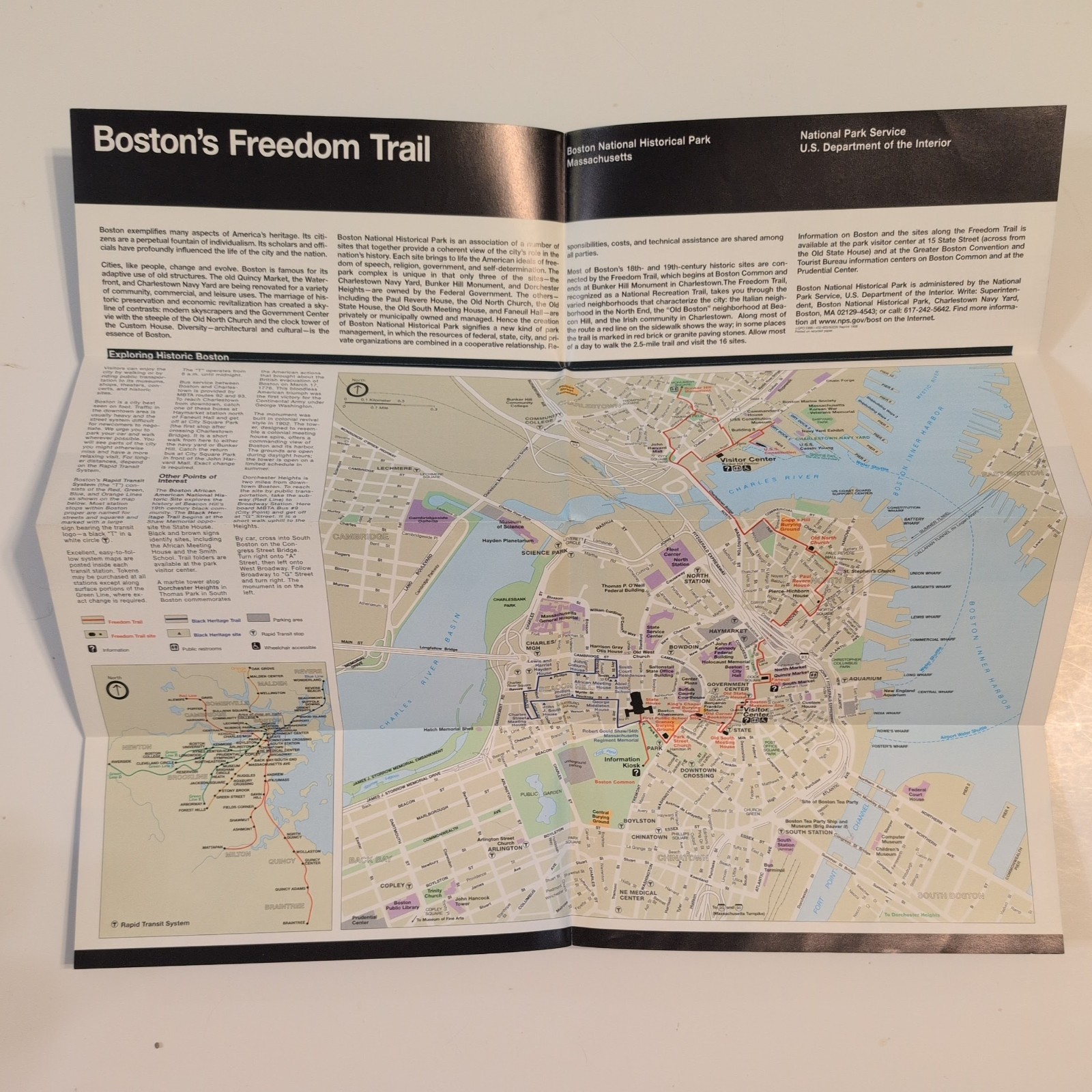 Boston Freedom Trail National Park Service NPS Unigrid GPO 1998 Reprint 1998