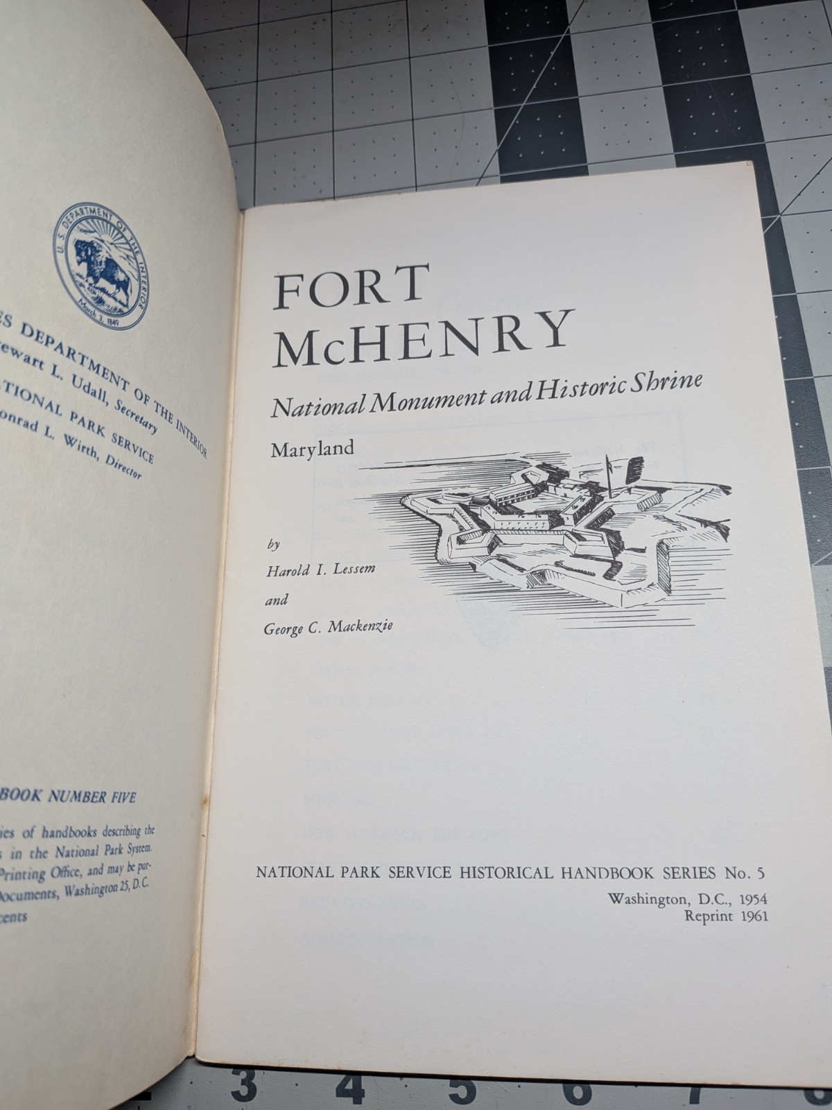 Fort McHenry History Booklet 1961 National Park Service