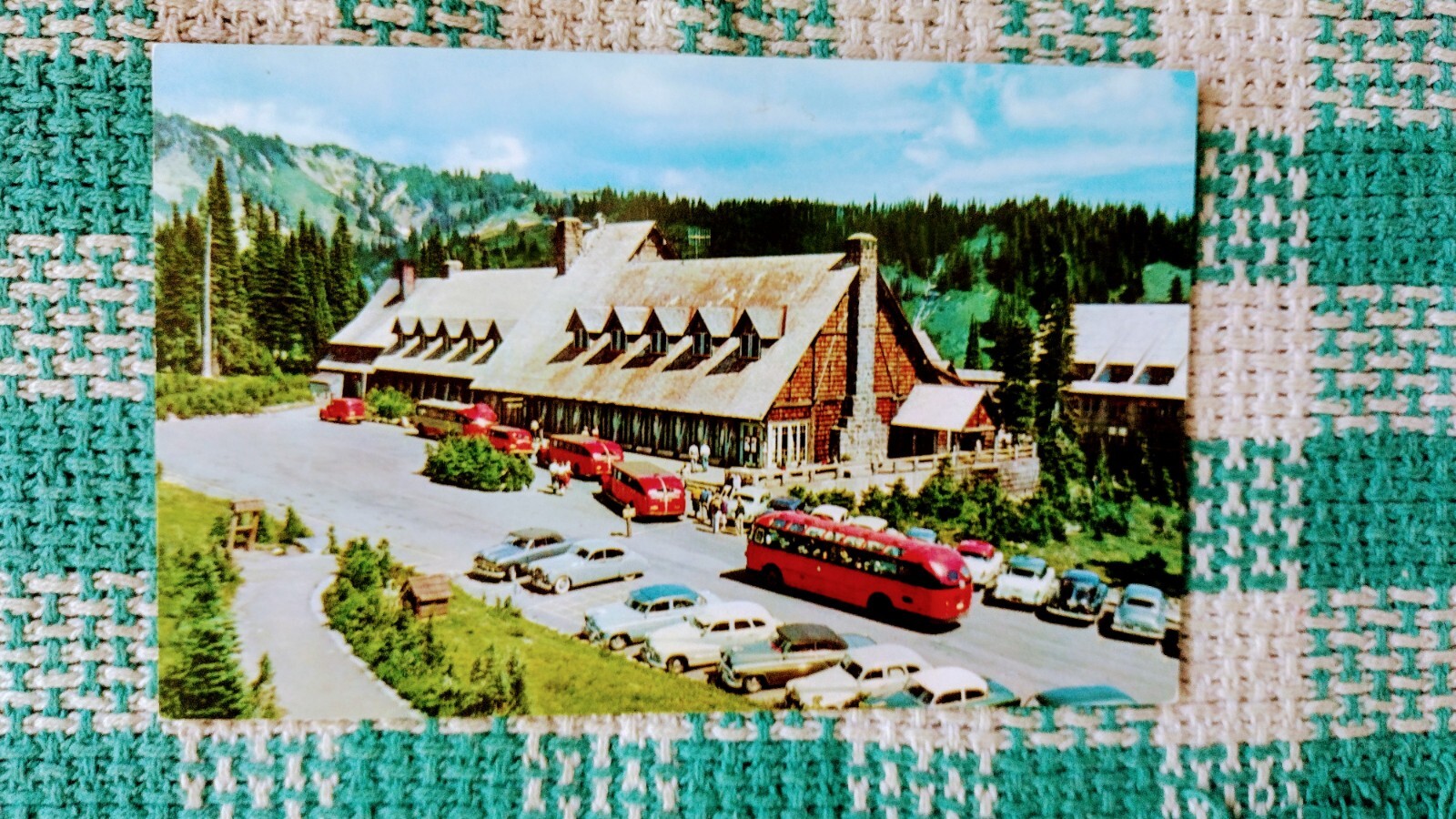 POST CARD MT.RAINIER NATIONAL PARK PARADISE INN WASHINGTON