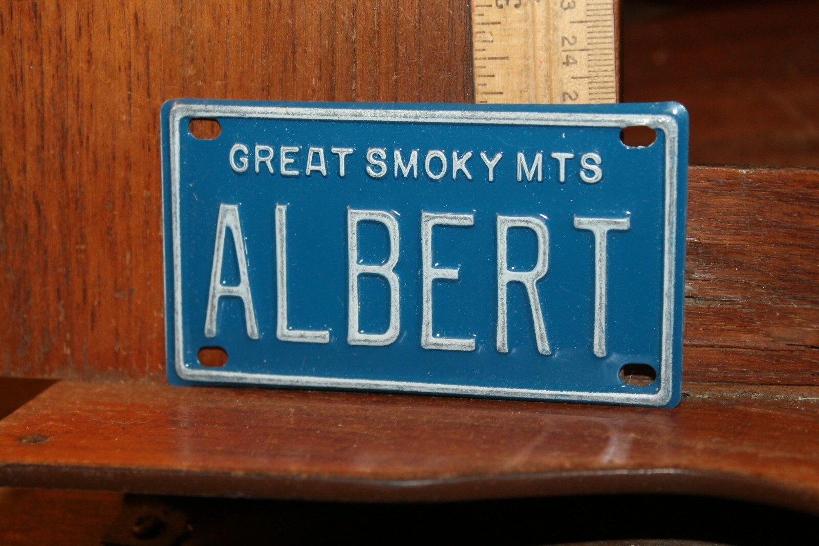 Vintage 1970’s Tennessee Bicycle License Plate Great Smoky Mountains ALBERT