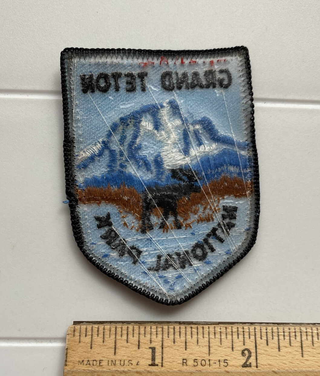 Grand Teton National Park Moose Mountains Souvenir Embroidered Patch Badge