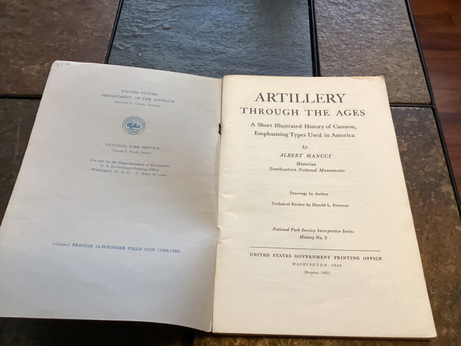 1962 “Artillery Through The Ages” National Park Service Booklet