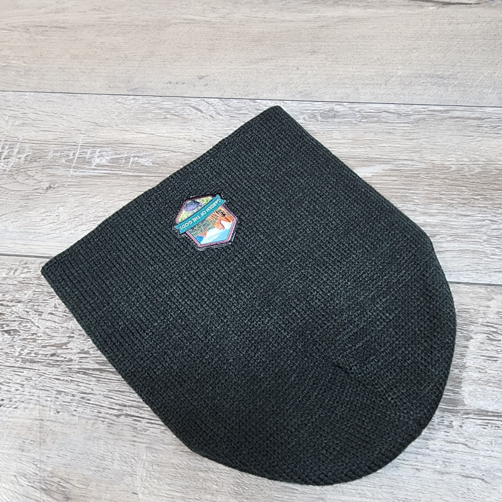 Garden Of The Gods Beanie Hat Cap Adult Patch OSFM Black Colorado USA