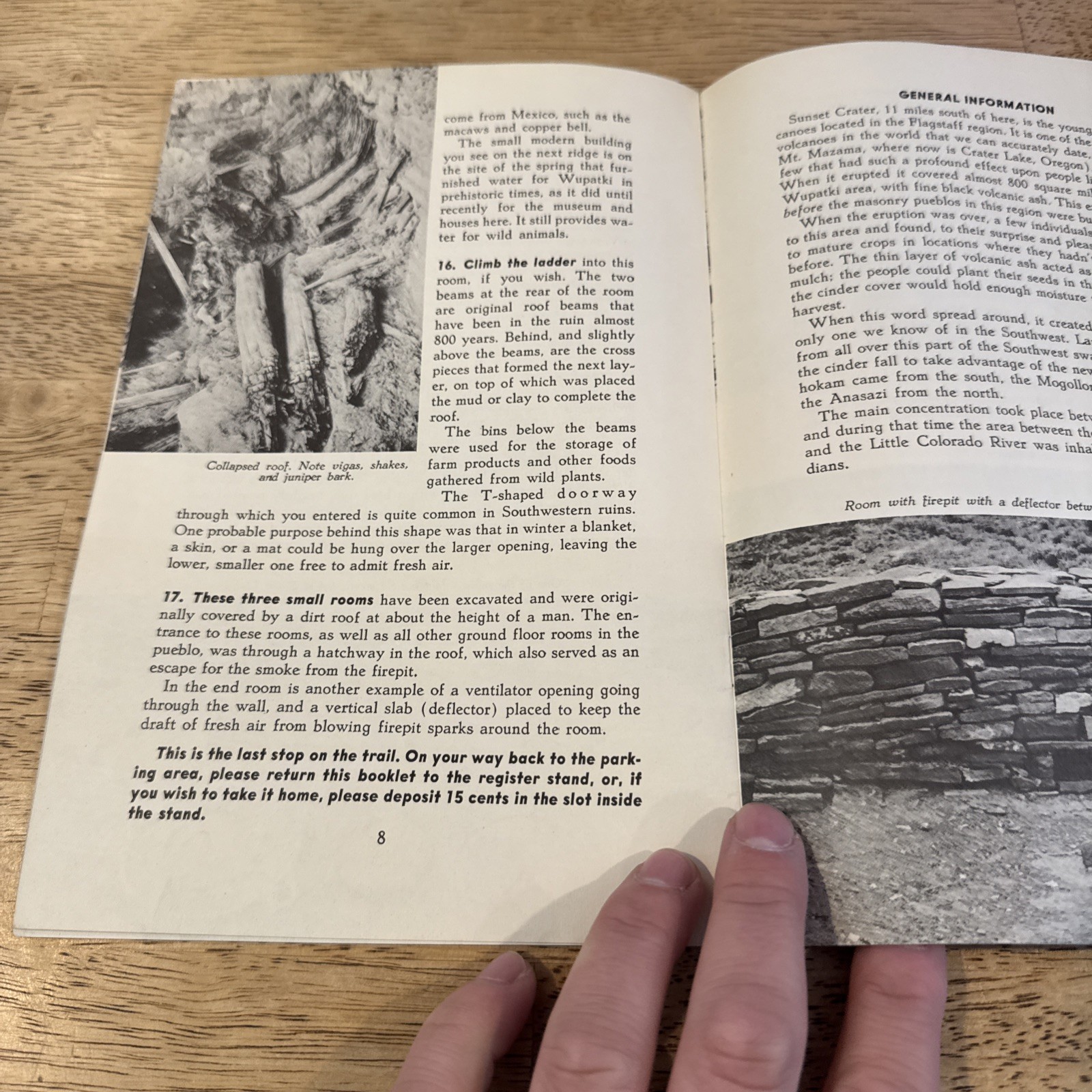 1961 Arizona Wupatki Ruins National Monument Vintage Vacation Guide Booklet