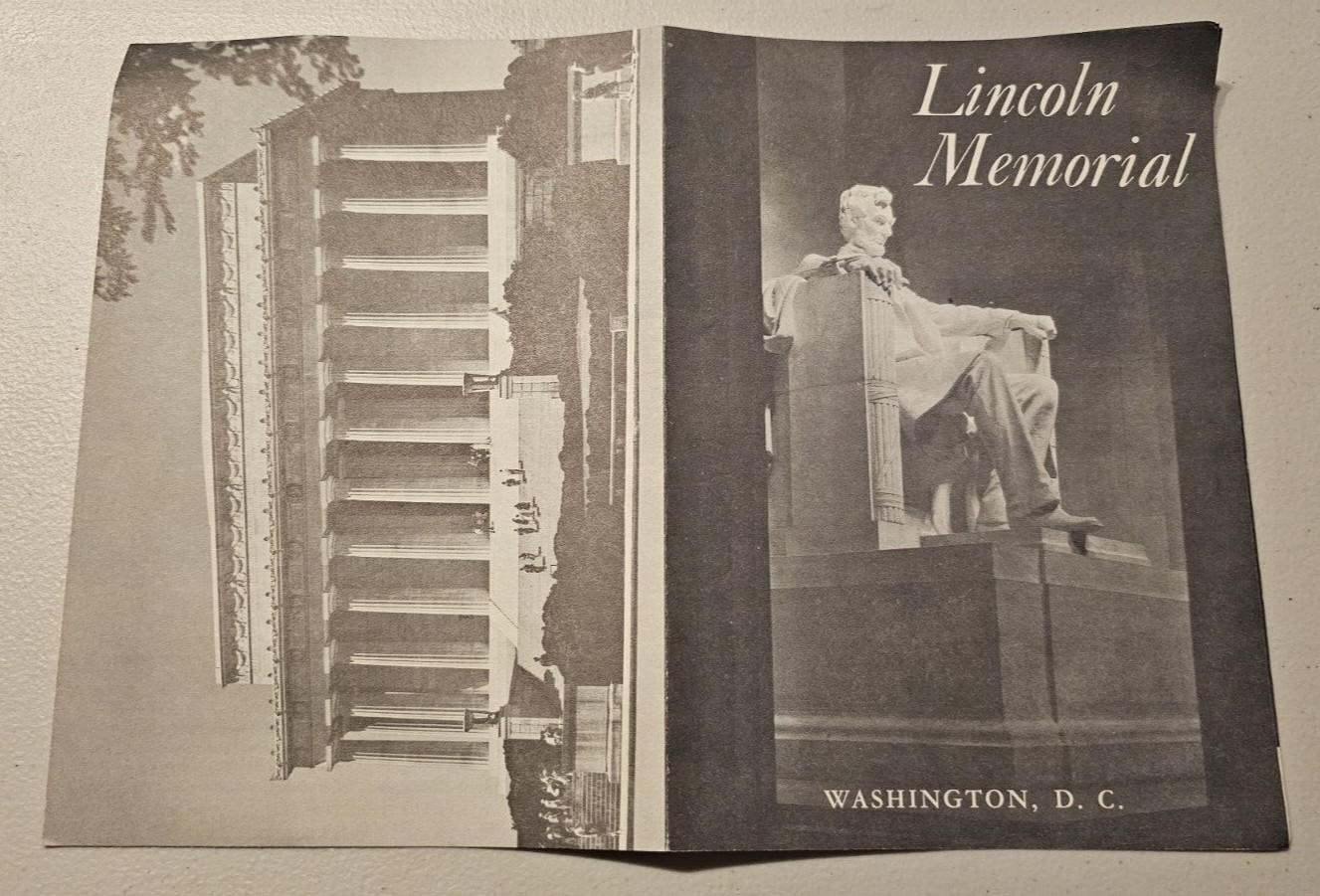 Official 1961 National Park Service LINCOLN MEMORIAL Pamphlet Washington D.C.