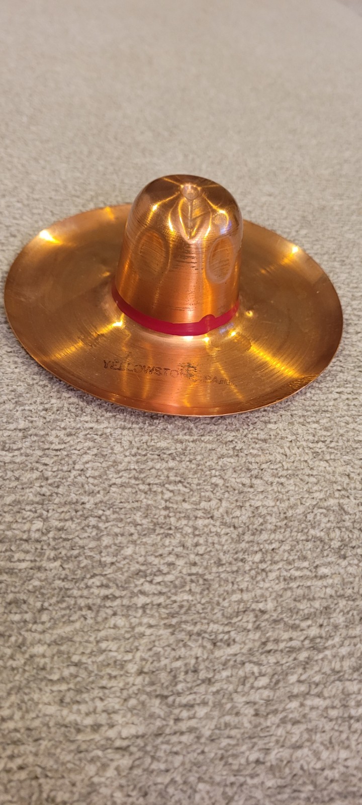 Souvenir YELLOWSTONE Copper Miniature PARK RANGER HAT Vintage