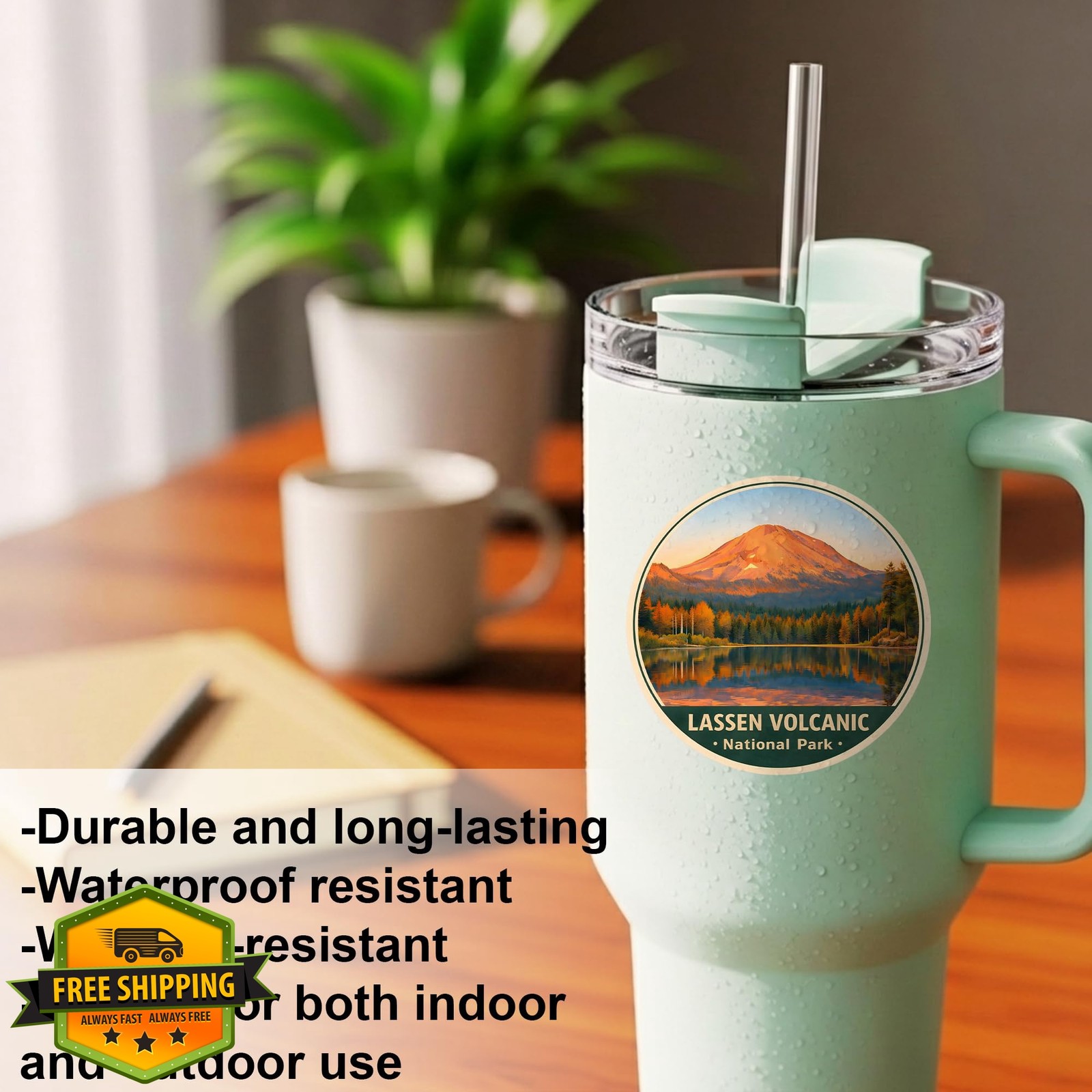 LUXTEE উত্তেজনা National Park Sticker Lassen Volcanic