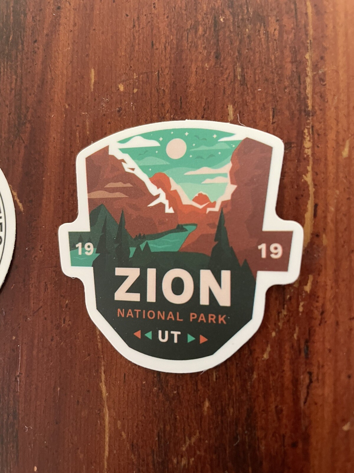 2 Set Travels And Curiosities & 1919 Zion National Parks Stickers