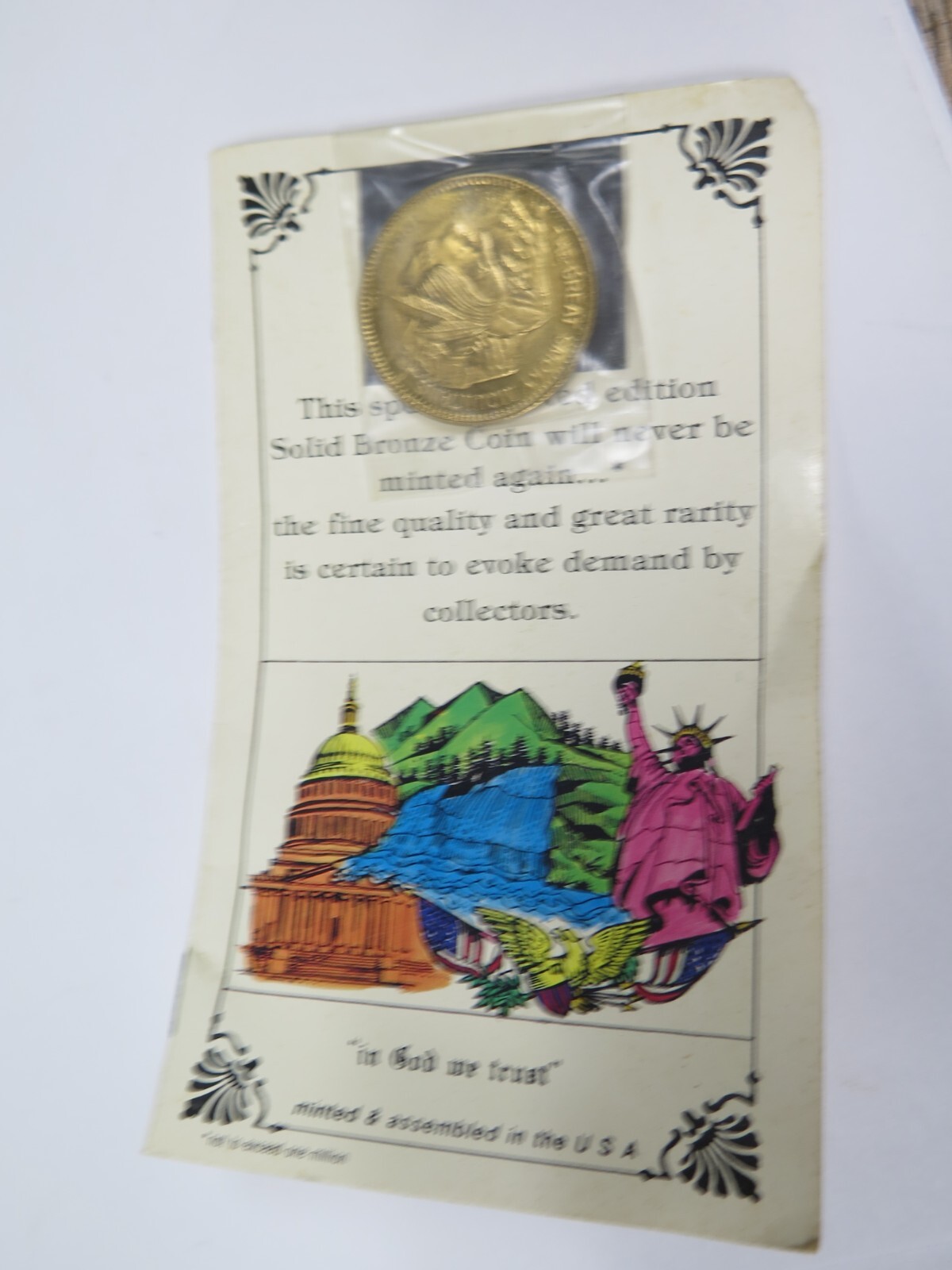 The Great Smoky Mountains National Park 1988 SOLID BRONZE COIN Charleston Mint