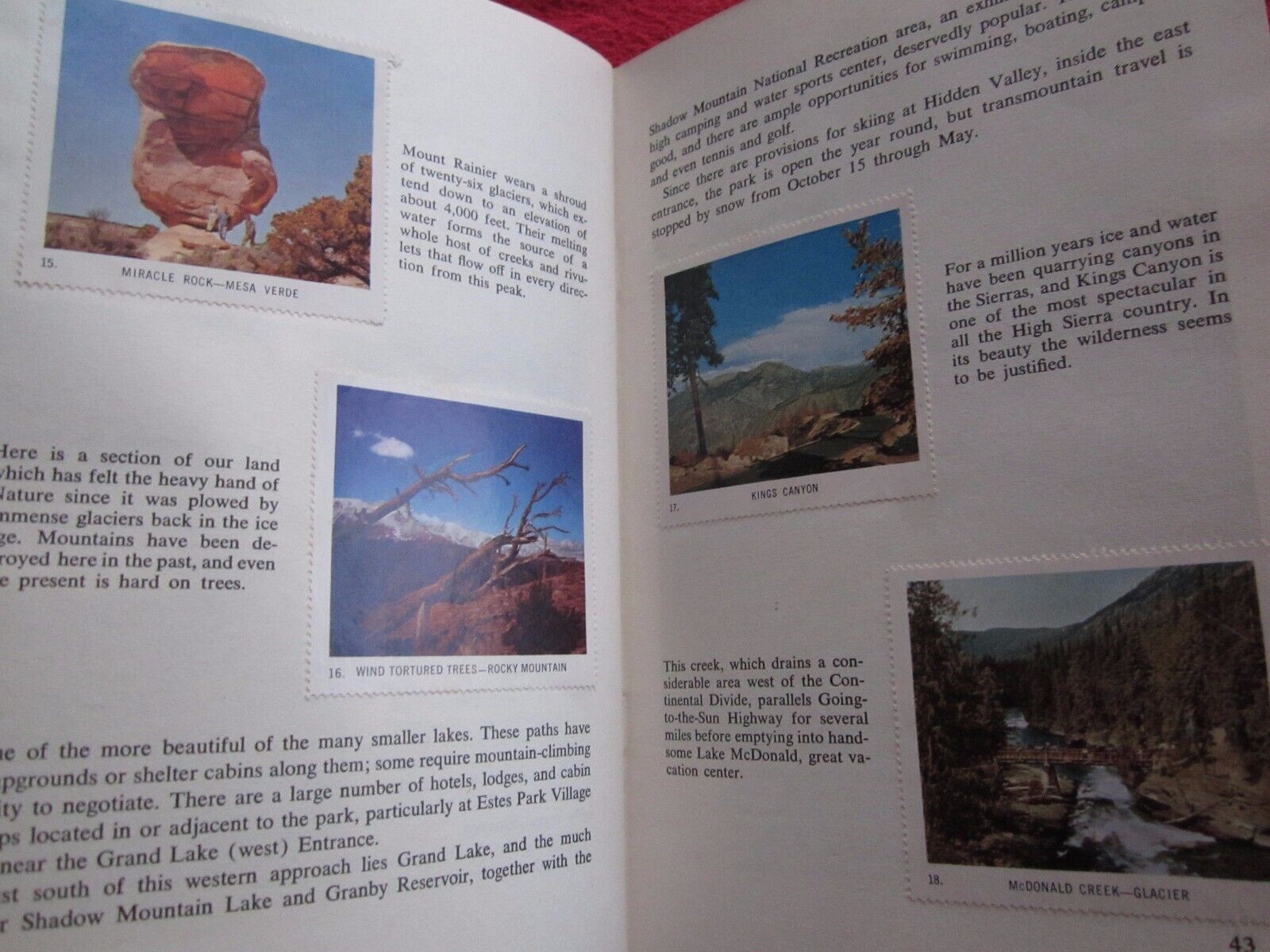 1957 NATIONAL PARK WONDERLANDS 64 PAGE STICKER BOOKLET