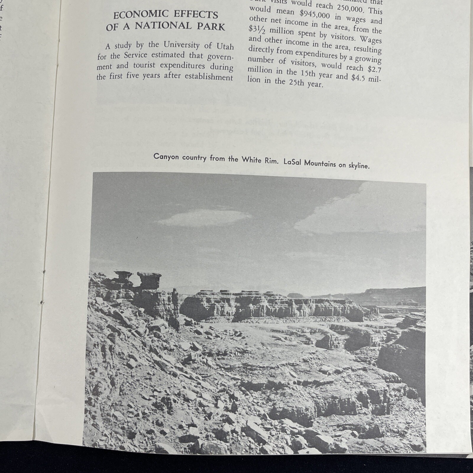 Canyonlands National Park Proposal 1962 Map Info Park Plan Impact Vintage + News