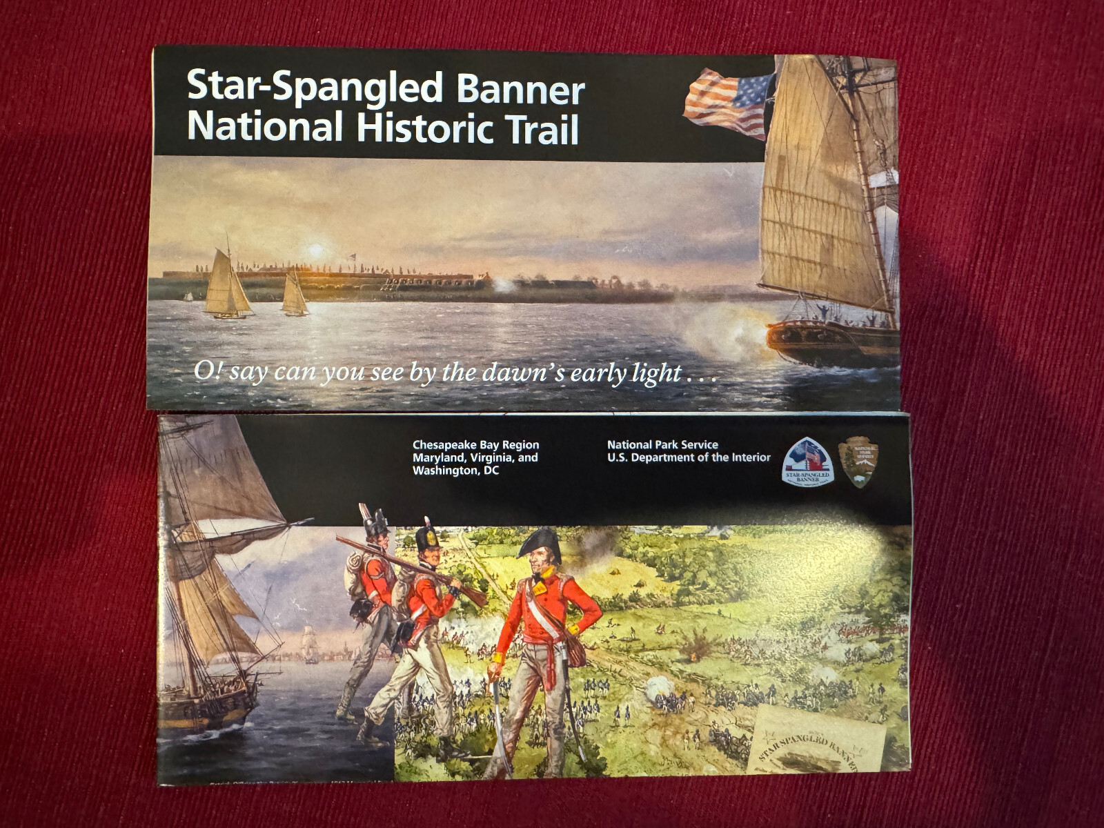 NEW Star-Spangled Banner Trail National Park Service unigrid brochure map NPS
