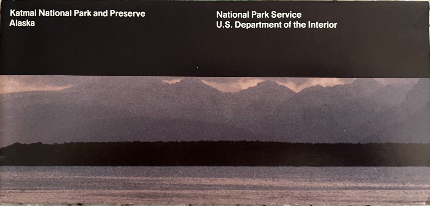 Vintage 1990 KATMAI NP – Alaska NATIONAL PARK SERVICE UNIGRID BROCHURE/MAP New