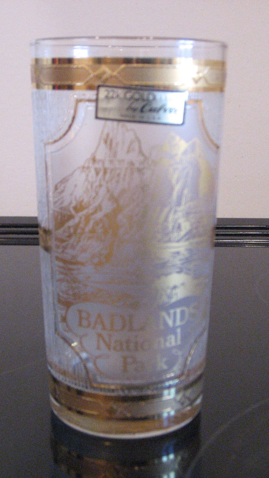 Vintage Culver Badlands National Park Drinking Glass MCM 22K NWT